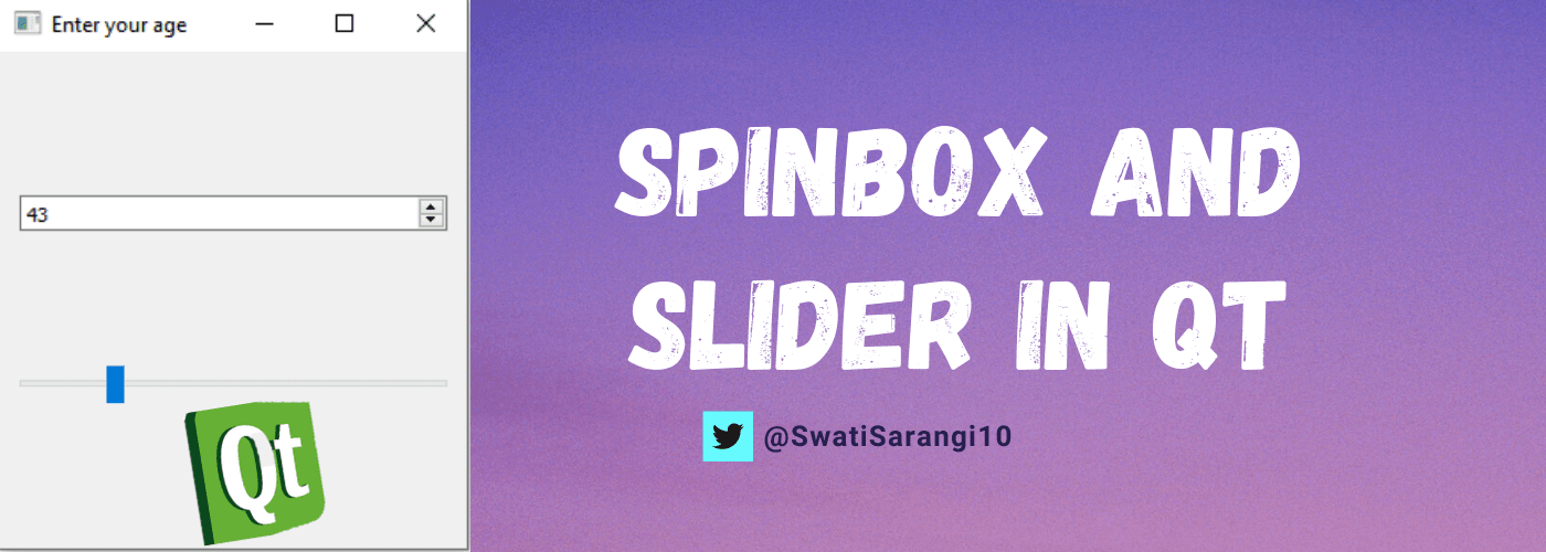 Creating a Simple Widget by using spinbox and slider in Qt Creator